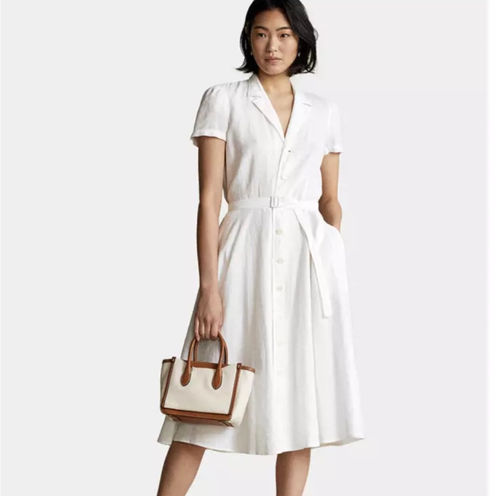 Polo Ralph Lauren Belted Linen Dress